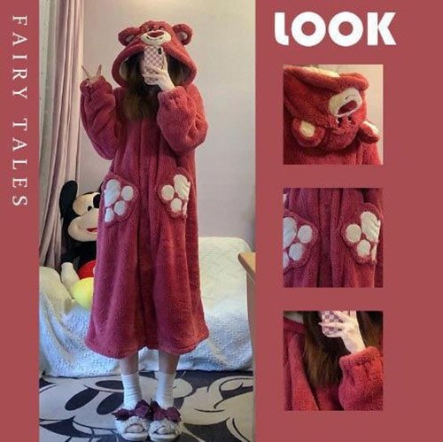 Qoo10] 人気 パジャマ レディース 冬 クマの耳