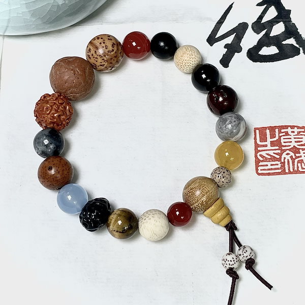 Qoo10] 菩提杭州霊隠十八種子手串男女史腕輪18十 