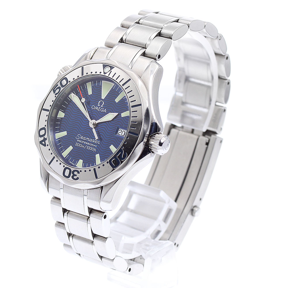 オメガ OMEGA 2263.80 シーマスター300 デイト クォーツ ボーイズ 保証書付き_888100【中古】