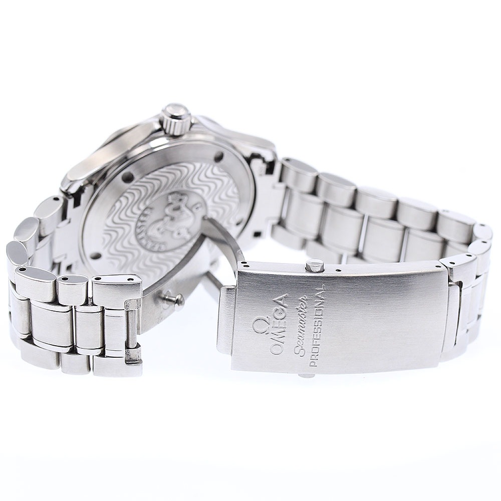 オメガ OMEGA 2263.80 シーマスター300 デイト クォーツ ボーイズ 保証書付き_888100【中古】