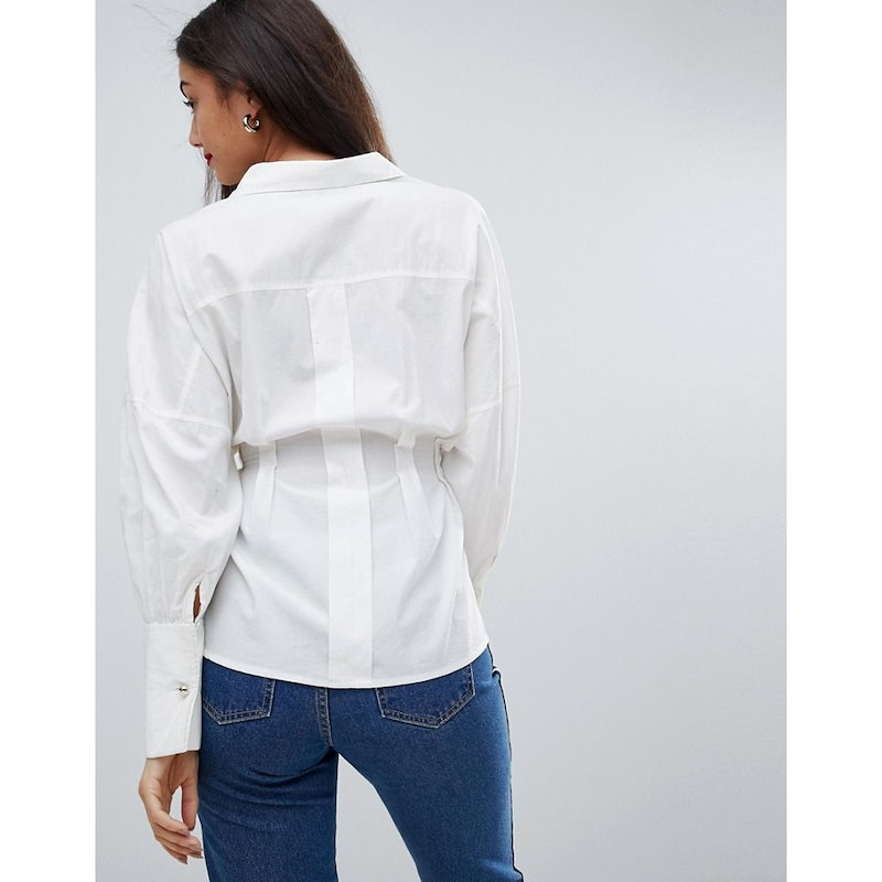 ヴェロモーダ レディース トップス【Vero Moda Tall Shirt With Front Tie】White ヴェロモーダ レディース トップス【Vero Moda Tall Shirt With Front Tie】White