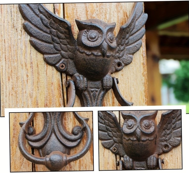 ドアノッカー フクロウ ヴィンテージ調 ユニーク おしゃれ かわいい レトロ調 アンティーク調 おもてなし 贈り物 プレゼント メタル 4-7 ドアノッカー フクロウ ヴィンテージ調 ユニーク おしゃれ かわいい レトロ調 アンティーク調 おもてなし 贈り物 プレゼント メタル 4-7
