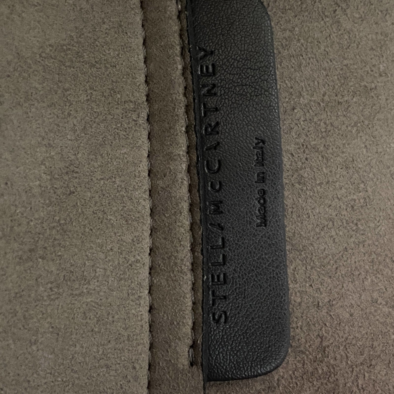 美品 ステラマッカートニー Stella McCarthney レディース スタッズロゴ トートバッグ ウール ポーチ付き