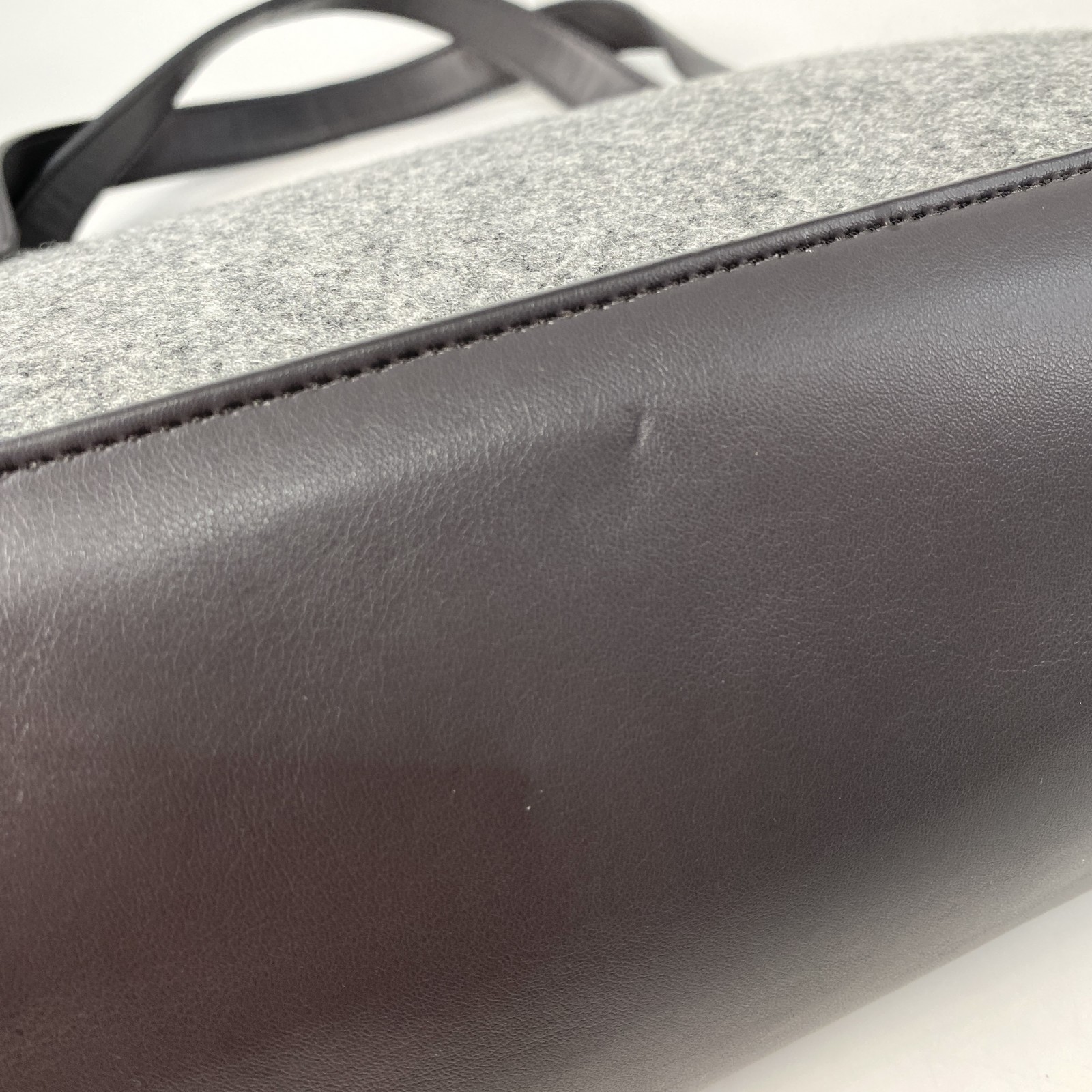 美品 ステラマッカートニー Stella McCarthney レディース スタッズロゴ トートバッグ ウール ポーチ付き