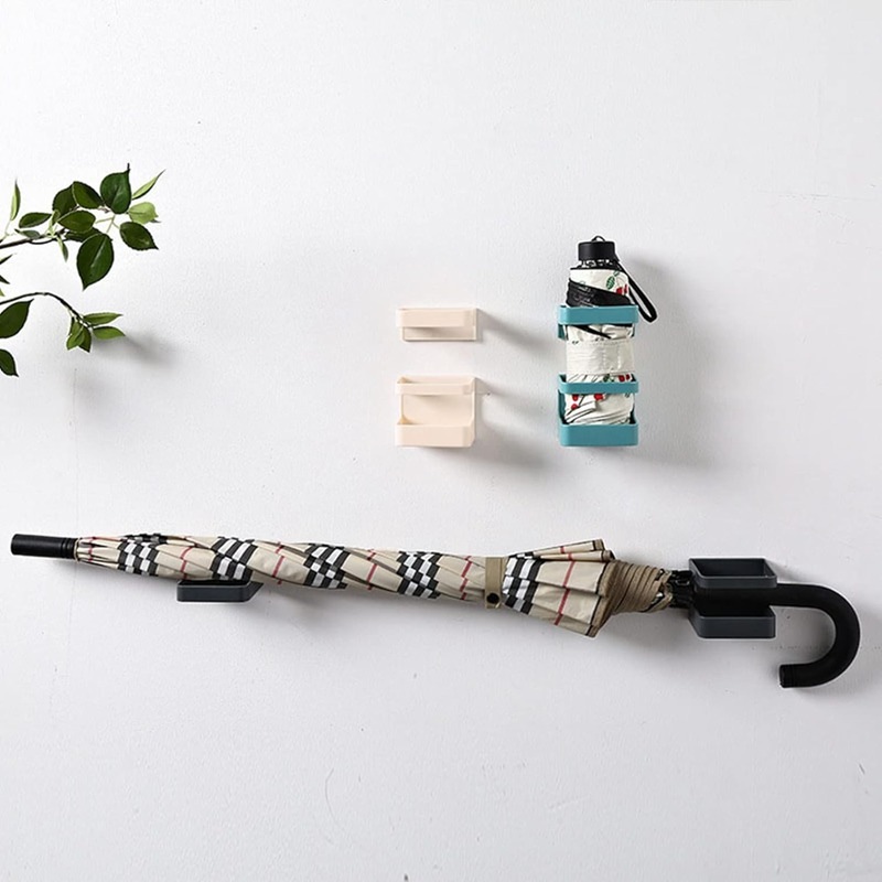 傘立て 傘たて 3点セット 玄関収納 水受け取り 壁掛け 傘ブラケット ロング傘/折り畳み傘兼用 安定 貼り付けインストール 玄関ドア壁掛け 両用コンパクト 浴室収納 多機能ラック 便利 省スペース