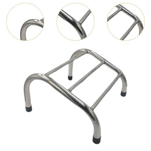 ステンレススチール製フットレスト フットペダル シンプルフィット 美容師 家庭用 軽量 理髪機器 理髪店 サロン フットレスト_1