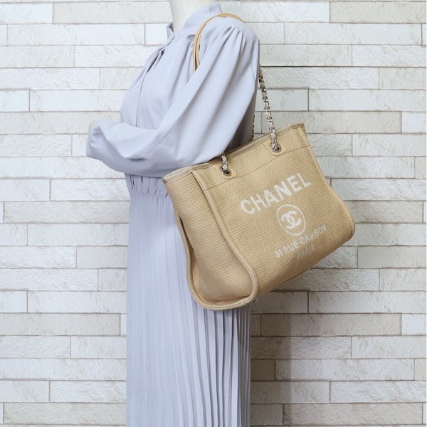 楽天市場】シャネル CHANEL ドーヴィルMM トートバッグ トート