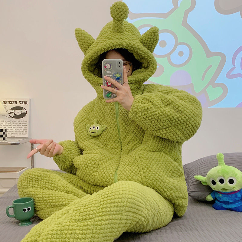 ルームウェア セットアップ 冬 2025新型厚手加絨フランネルホームウェア冬 可愛い パジャマ レディース 秋冬 韓国 部屋着 ルームウェア セットアップ 冬 2025新型厚手加絨フランネルホームウェア冬 可愛い パジャマ レディース 秋冬 韓国 部屋着