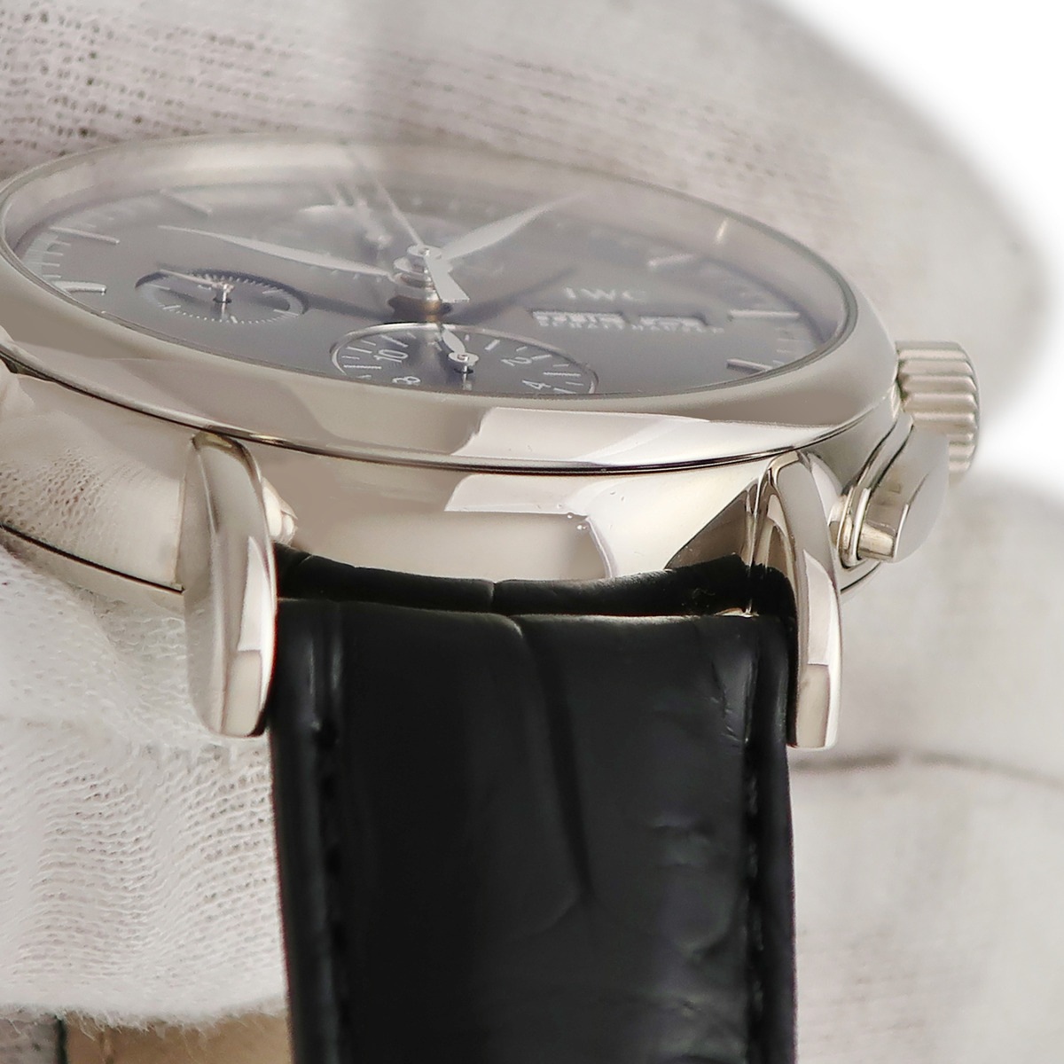 ポートフィノ クロノグラフ IW378301 自動巻き メンズ OH済 K18WG無垢 グレー デイデイト 3年保証 ポートフィノ クロノグラフ IW378301 自動巻き メンズ OH済 K18WG無垢 グレー デイデイト 3年保証