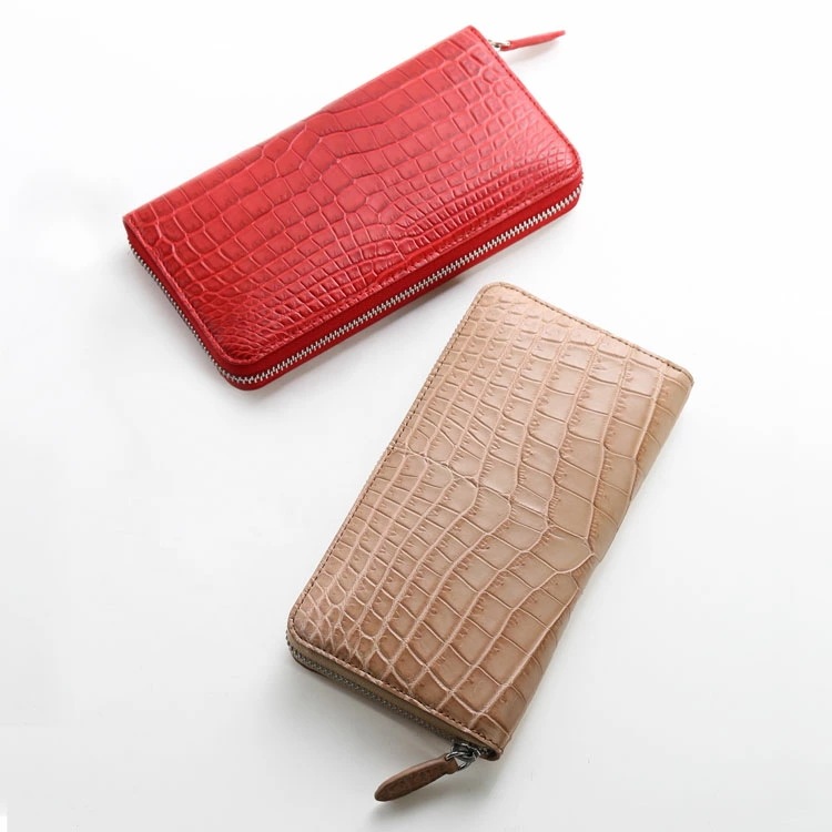 クロコダイル レディース 長財布 マット加工 ラウンドファスナー 長財布 一枚革 ナイルクロコダイル 鰐革 本革 財布 鰐 ワニ ラウンド長財布 プレゼント 母の日 ギフト 4FA (06001830 クロコダイル レディース 長財布 マット加工 ラウンドファスナー 長財布 一枚革 ナイルクロコダイル 鰐革 本革 財布 鰐 ワニ ラウンド長財布 プレゼント 母の日 ギフト 4FA (06001830