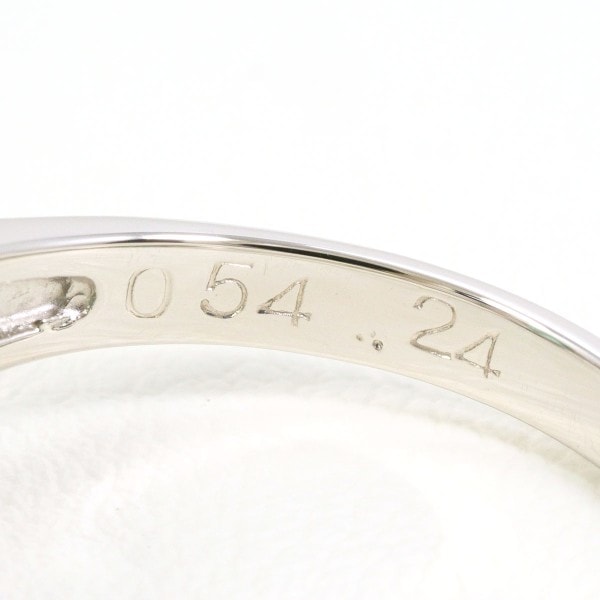 PT900 プラチナ リング 13号 エメラルド 0.54 ダイヤ 0.24 【中古】 PT900 プラチナ リング 13号 エメラルド 0.54 ダイヤ 0.24 【中古】