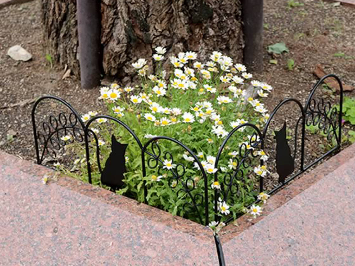 アイアンフェンス ミニ 猫 10枚組 ガーデンフェンス アイアン 柵 園芸 エクステリア 雑貨 ねこ ネコ 花壇 庭 ベランダ バルコニー ガーデニング アイアンガーデンフェンス トレリス