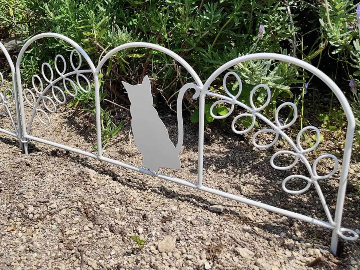 アイアンフェンス ミニ 猫 10枚組 ガーデンフェンス アイアン 柵 園芸 エクステリア 雑貨 ねこ ネコ 花壇 庭 ベランダ バルコニー ガーデニング アイアンガーデンフェンス トレリス