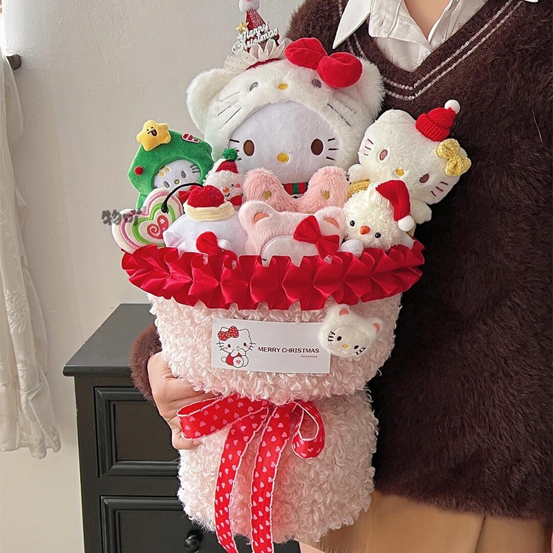 母の日 花かわいいハローキティのぬいぐるみブーケキャラクターブーケを手に持って写真を撮るプレゼント 母の日 花かわいいハローキティのぬいぐるみブーケキャラクターブーケを手に持って写真を撮るプレゼント