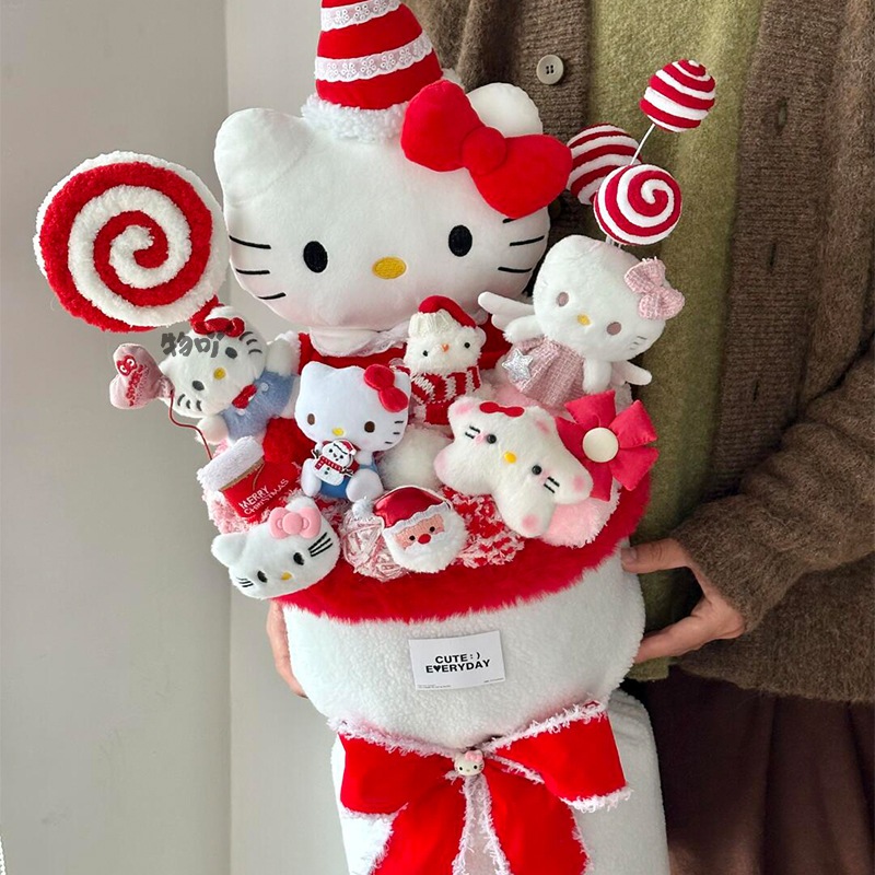 母の日 花かわいいハローキティのぬいぐるみブーケキャラクターブーケを手に持って写真を撮るプレゼント 母の日 花かわいいハローキティのぬいぐるみブーケキャラクターブーケを手に持って写真を撮るプレゼント