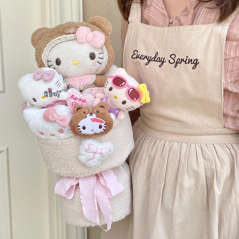 母の日 花かわいいハローキティのぬいぐるみブーケキャラクターブーケを手に持って写真を撮るプレゼント 母の日 花かわいいハローキティのぬいぐるみブーケキャラクターブーケを手に持って写真を撮るプレゼント