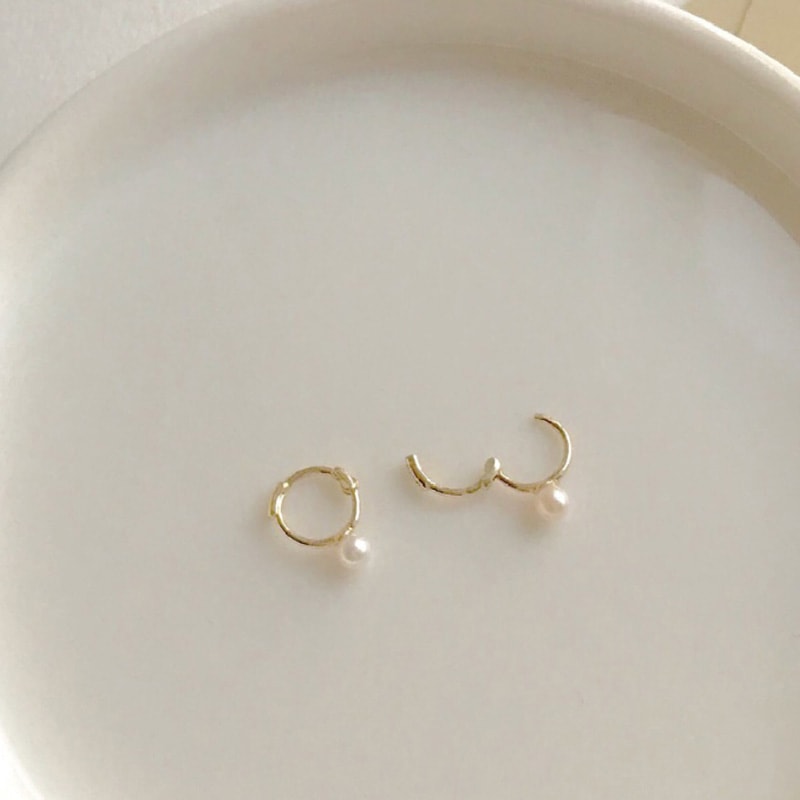 14kゴールド ワンタッチ パール リング ピアス ベーシック
