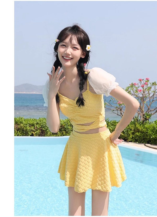 水着 服みたいな 水着 2点セット 花柄 パフスリーブ ワイヤーなし パッド付 レディース 着瘦せ シンプル カジュアル 写真映え 撮影用 海 夏 サマー プール リゾート かわいい オシャレ 旅行 水着 服みたいな 水着 2点セット 花柄 パフスリーブ ワイヤーなし パッド付 レディース 着瘦せ シンプル カジュアル 写真映え 撮影用 海 夏 サマー プール リゾート かわいい オシャレ 旅行