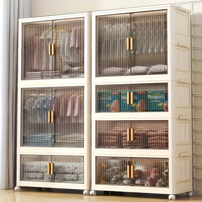 多層スタッカブル収納箱大容量5段折りたたみロッカー幅70cm/27.55インチ衣類収納に寝室・リビングルームや旅行にも 多層スタッカブル収納箱大容量5段折りたたみロッカー幅70cm/27.55インチ衣類収納に寝室・リビングルームや旅行にも