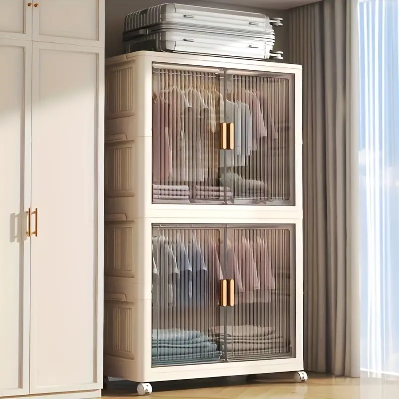 多層スタッカブル収納箱大容量5段折りたたみロッカー幅70cm/27.55インチ衣類収納に寝室・リビングルームや旅行にも 多層スタッカブル収納箱大容量5段折りたたみロッカー幅70cm/27.55インチ衣類収納に寝室・リビングルームや旅行にも