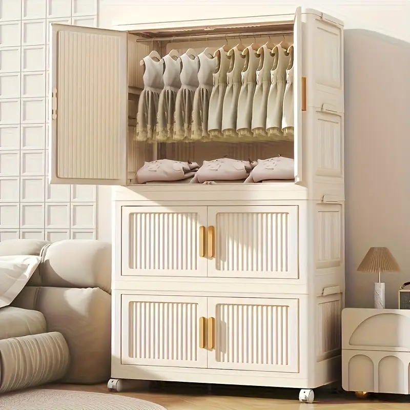 多層スタッカブル収納箱大容量5段折りたたみロッカー幅70cm/27.55インチ衣類収納に寝室・リビングルームや旅行にも 多層スタッカブル収納箱大容量5段折りたたみロッカー幅70cm/27.55インチ衣類収納に寝室・リビングルームや旅行にも