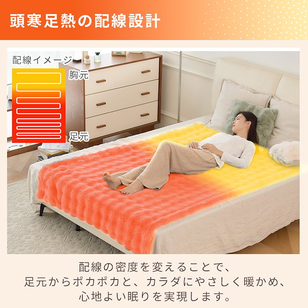 Qoo10] TAKUYO 電気毛布 ふわとろ毛布 掛け敷き兼用 極