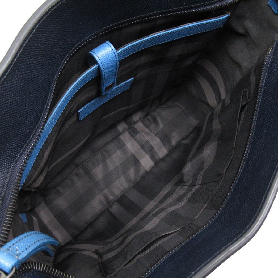 バーバリー BURBERRY ハンドバッグ ショルダーバッグ レザー ネイビー×ブルー ユニセックス t19241a バーバリー BURBERRY ハンドバッグ ショルダーバッグ レザー ネイビー×ブルー ユニセックス t19241a