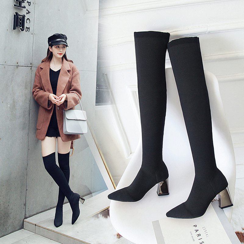 ロングブーツ ストレッチ レディース ニーハイブーツ 大きいサイズ ストレッチ 秋 冬 ハイヒール 粗いかかと ポインテッドトゥ 防水 痛くない 楽ちん 美脚 お洒落 セクシー 滑りやめ ロングブーツ ストレッチ レディース ニーハイブーツ 大きいサイズ ストレッチ 秋 冬 ハイヒール 粗いかかと ポインテッドトゥ 防水 痛くない 楽ちん 美脚 お洒落 セクシー 滑りやめ