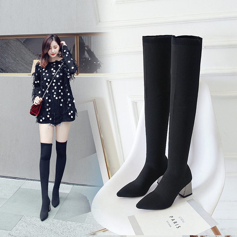 ロングブーツ ストレッチ レディース ニーハイブーツ 大きいサイズ ストレッチ 秋 冬 ハイヒール 粗いかかと ポインテッドトゥ 防水 痛くない 楽ちん 美脚 お洒落 セクシー 滑りやめ ロングブーツ ストレッチ レディース ニーハイブーツ 大きいサイズ ストレッチ 秋 冬 ハイヒール 粗いかかと ポインテッドトゥ 防水 痛くない 楽ちん 美脚 お洒落 セクシー 滑りやめ