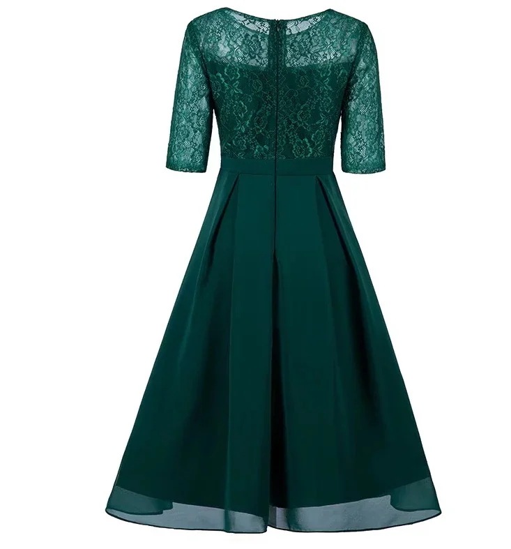 人気 パーティードレス パーティードレス 結婚式 ワンピース ドレス 二次会 フォーマル 披露宴 膝丈 ひざ下 七分袖 20代30代40代50代 謝恩会 二次会 演奏会 発表会 披露宴 結婚式 司