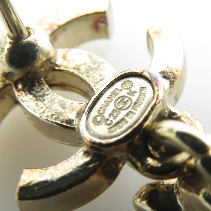 シャネル CHANEL ピアス ココマーク メタル/ラインストーン ゴールド/シルバー レディース e59763a