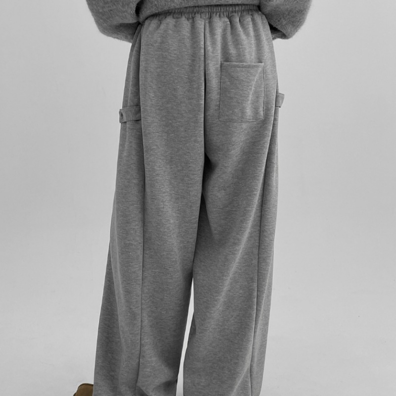 ブラックアップコーリー起毛スナップバンディングストリングパンツ ブラックアップコーリー起毛スナップバンディングストリングパンツ