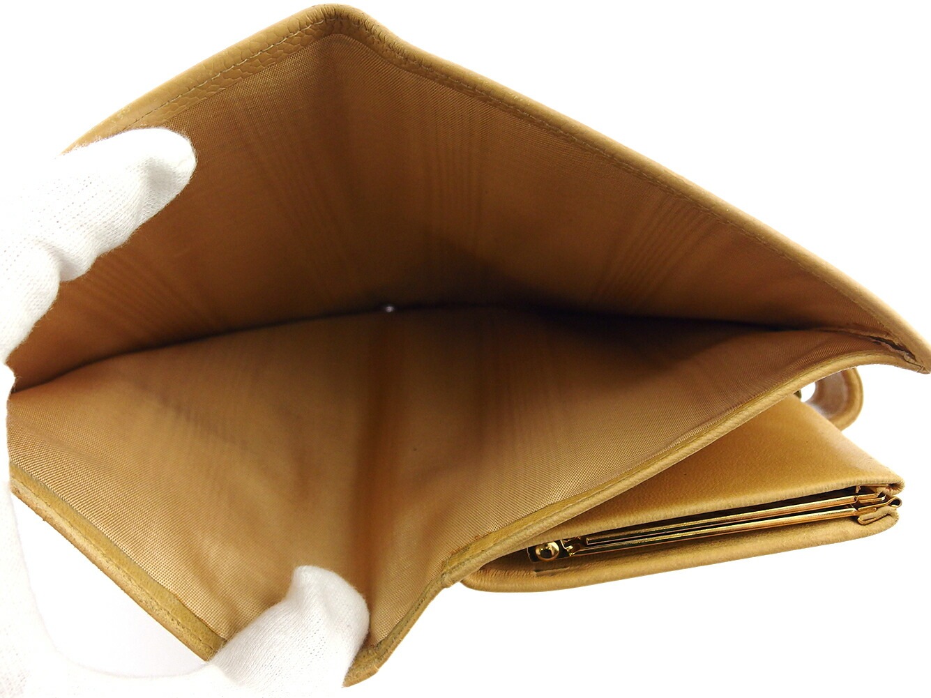 長財布 がま口 財布 ココマーク レディース メンズ オールドシャネル ベージュ ゴールド 中古 長財布 がま口 財布 ココマーク レディース メンズ オールドシャネル ベージュ ゴールド 中古