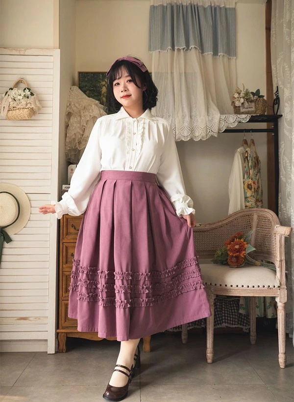 ロリータ スカート フリル 春服 ミモレ丈 ジャンスカ レディース フレアスカート レトロ風 ハイウエスト リボン カチューシャ 森ガール コスチューム 日常着 お出かけ コーディネート パーティ ロリータ スカート フリル 春服 ミモレ丈 ジャンスカ レディース フレアスカート レトロ風 ハイウエスト リボン カチューシャ 森ガール コスチューム 日常着 お出かけ コーディネート パーティ