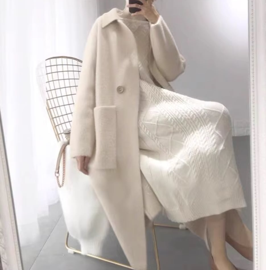 アウター レディース 上着 ウールロングコート ロングコート ステンカラーコート 長袖 ストレート Iライン かわいい 大人可愛い きれいめ シンプル カジュアル おしゃれ かっこいい ラフ