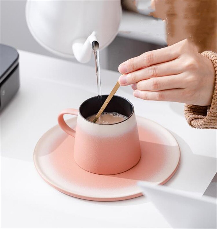 レディース マグカップ スプーン 洗練された カップ コーヒーカップソーサー セット 母の日 母の日-0003948 レディース マグカップ スプーン 洗練された カップ コーヒーカップソーサー セット 母の日 母の日-0003948