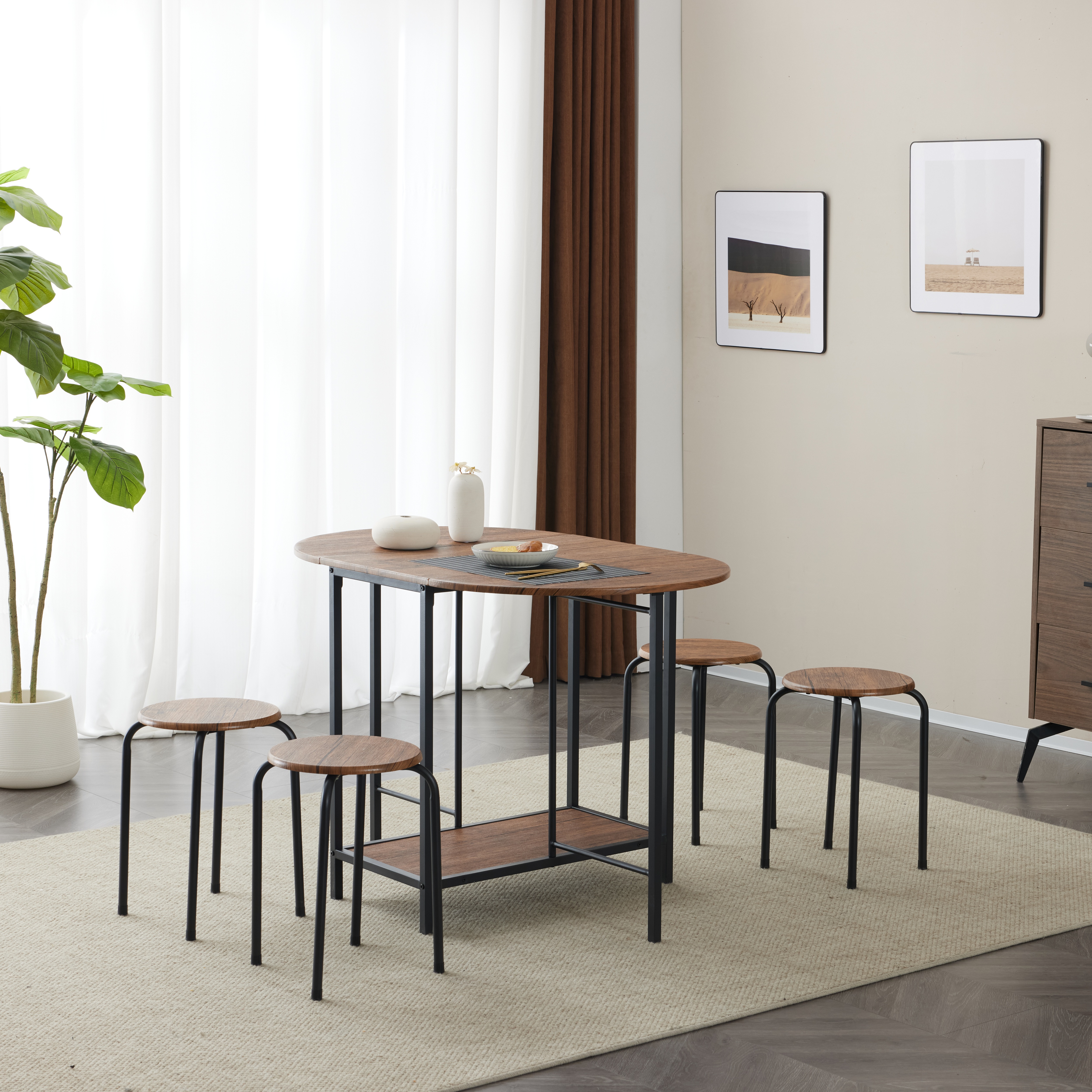 ダイニング 5点セット ダイニングテーブル ダイニングセット 食卓 チェア4脚 コンパクトサイズ 4人掛け おしゃれ