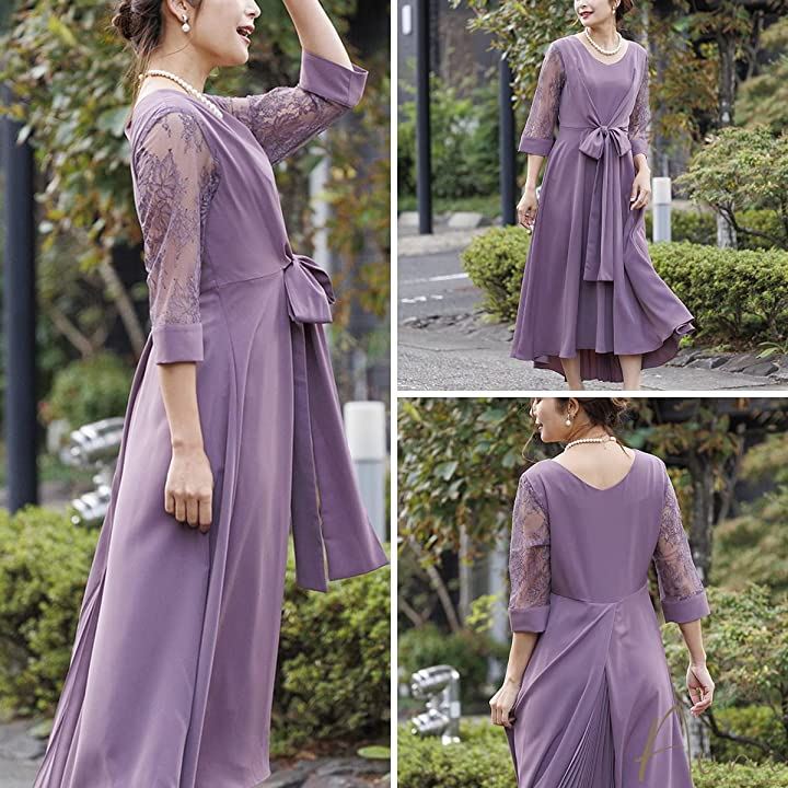 パーティ ワンピース ドレス レディース 結婚式およばれワンピース パーティードレス NVY( ネイビー / 77000020, S)