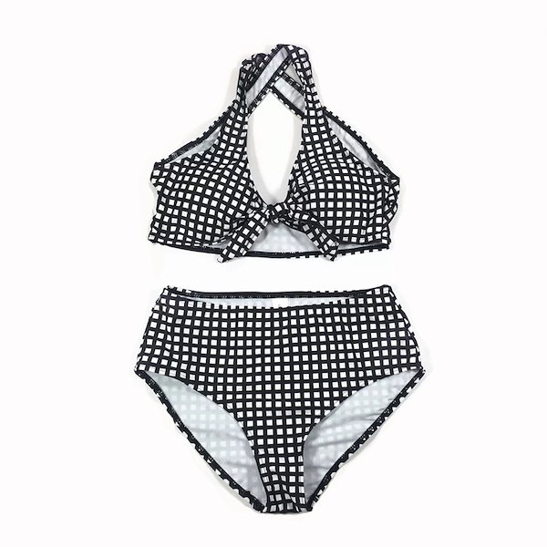 Frankies Bikinis チェック柄 セパレート水着 Enzo Plaid Cheeky Bikini Bottom - Rose Picnic