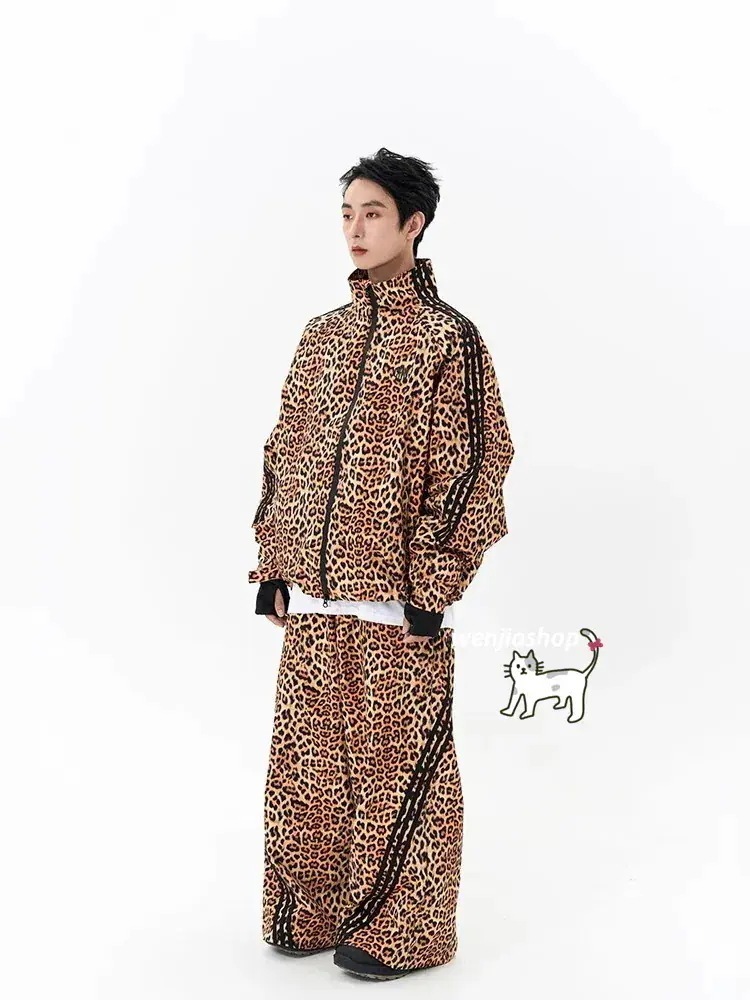 スノーボードウェア 25 上下セット メンズ レディース アウター ジャケット パンツ ズボン ゆったり ストライプ ヒョウ柄 黒 白 スノーウェア スキーウェア スノボウェア韓国風 スノーボードウェア 25 上下セット メンズ レディース アウター ジャケット パンツ ズボン ゆったり ストライプ ヒョウ柄 黒 白 スノーウェア スキーウェア スノボウェア韓国風