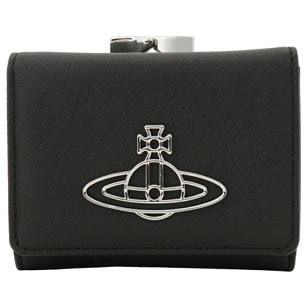 【最短翌日着】 ヴィヴィアンウエストウッド 財布 Vivienne Westwood 三つ折り財布 SAFFIANO THIN LO SM FR WALLET レディース ミニ財布 コンパクト ウォレ