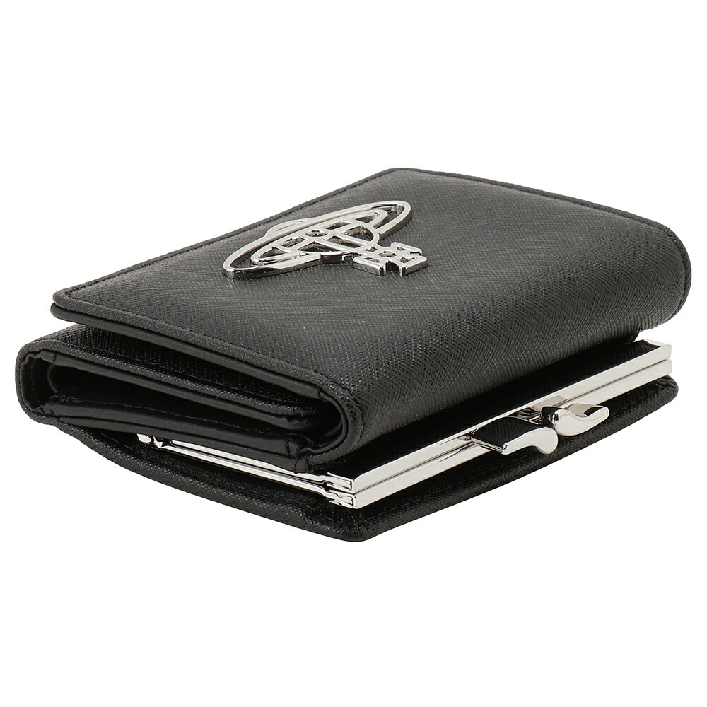 【最短翌日着】 ヴィヴィアンウエストウッド 財布 Vivienne Westwood 三つ折り財布 SAFFIANO THIN LO SM FR WALLET レディース ミニ財布 コンパクト ウォレ
