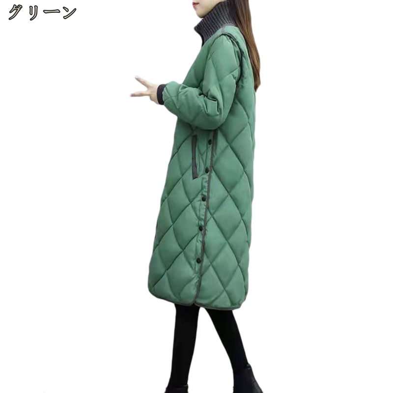 ダウンジャケット レディース 厚手 軽量ダウンジャケット レディースダウン 春秋冬 中綿ジャケット 大きいサイズ 帽子付きジャケット 立ち襟 無地 美シルエット ロング シンプル 冬 パープル 女の子
