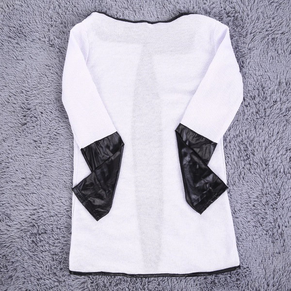 IS Fashion Women Casual Slim Long Sleeve Leather Blouse Outwear Coat Cardigan IP IS Fashion Women Casual Slim Long Sleeve Leather Blouse Outwear Coat Cardigan IP