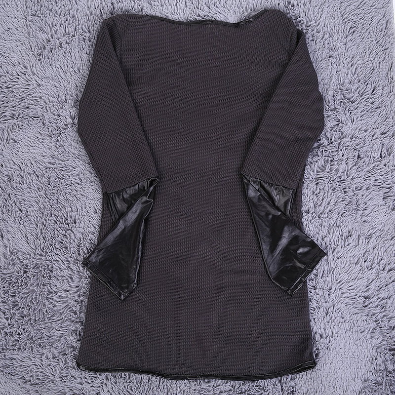 IS Fashion Women Casual Slim Long Sleeve Leather Blouse Outwear Coat Cardigan IP IS Fashion Women Casual Slim Long Sleeve Leather Blouse Outwear Coat Cardigan IP