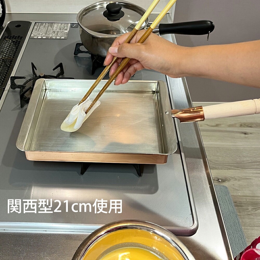 かめ　（未使用・美品）玉板　銅製　玉子焼き　関東型27cm 玉子焼き 銅製 関西型 19.5cm /日本製 国産品 新潟県燕市 丸新