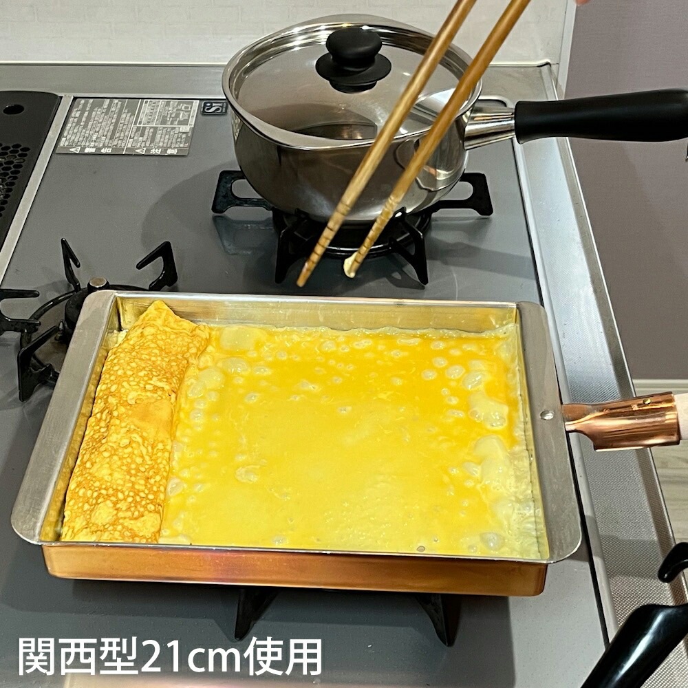 かめ (未使用・美品)玉板 銅製 玉子焼き 関東型27cm 玉子焼き 銅製 関西型 19.5cm /日本製 国産品 新潟県燕市 丸新