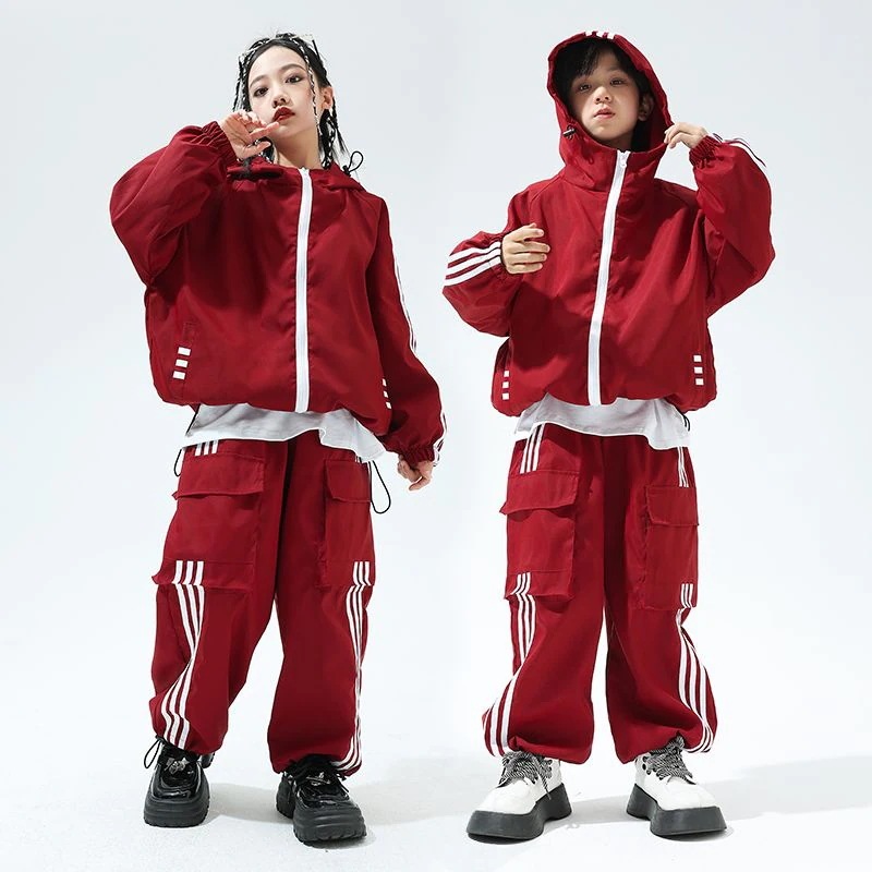 子供の出演服ヒップホップの街のダンスはクールなファッション服の男の子の揚げ物のショーのスーツの小学生の運動会のクラスの服を走ります