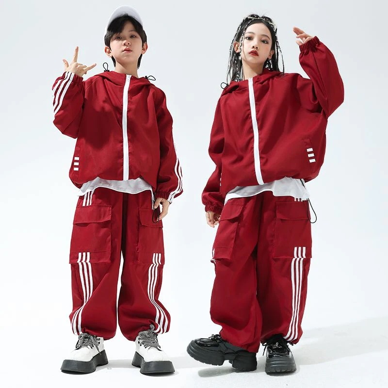 子供の出演服ヒップホップの街のダンスはクールなファッション服の男の子の揚げ物のショーのスーツの小学生の運動会のクラスの服を走ります
