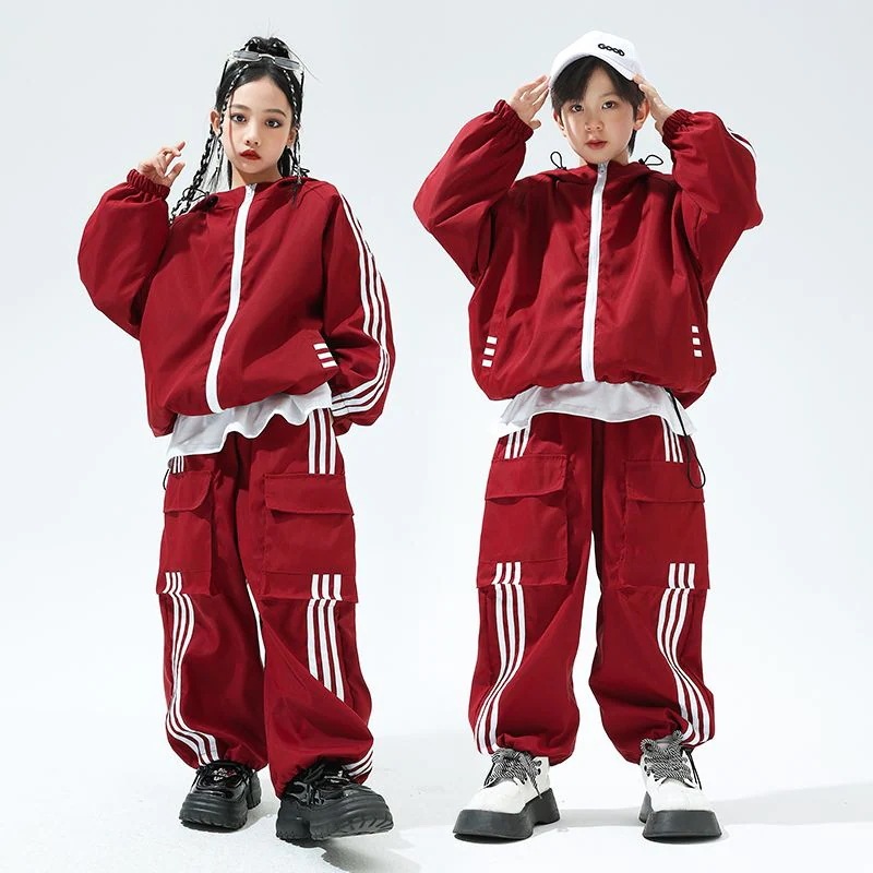 子供の出演服ヒップホップの街のダンスはクールなファッション服の男の子の揚げ物のショーのスーツの小学生の運動会のクラスの服を走ります